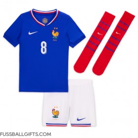 Frankreich Aurelien Tchouameni #8 Fußballbekleidung Heimtrikot Kinder EM 2024 Kurzarm (+ kurze hosen)